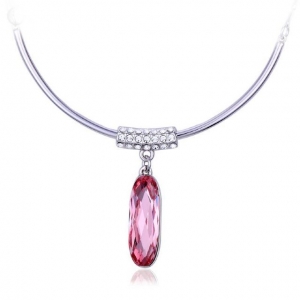 Crystal Ice Necklace Droplet with Swarovski Elements Rose 10050