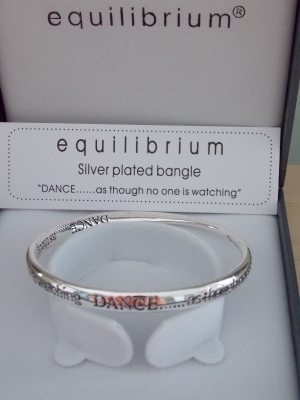 Equilibrium Bangle Silver Dance Message