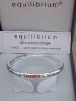 Equilibrium Bangle Silver Dance Message