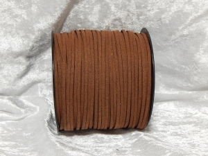 Faux Suede Cord Flat 3mm Brown