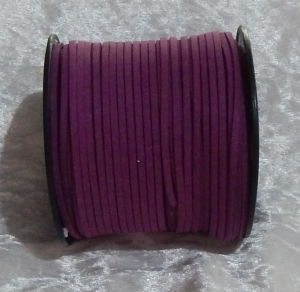 Faux Suede Cord Flat 3mm Dark Purple
