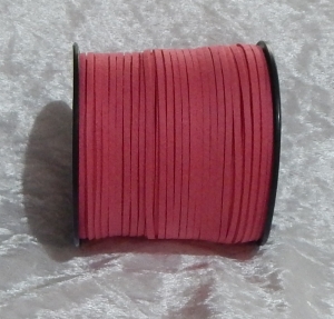 Faux Suede Cord Flat 3mm Rose