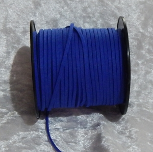 Faux Suede Cord Flat 3mm Royal Blue