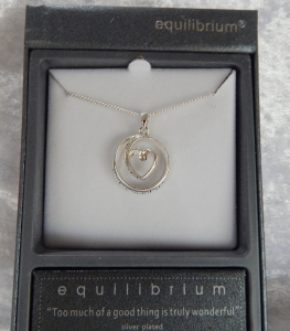 Equilibrium Necklace Inspirational Heart - Wonderful **Slightly Tarnished**