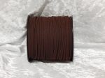 Faux Suede Cord Flat 3mm Chocolate Brown