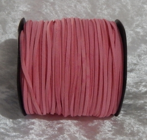 Faux Suede Cord Flat 3mm Dark Pink