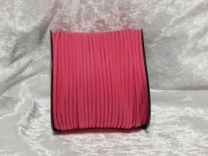 Faux Suede Cord Flat 3mm Hot Pink