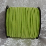 Faux Suede Cord Flat 3mm Light Green