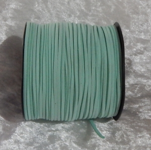 Faux Suede Cord Flat 3mm Mint Green