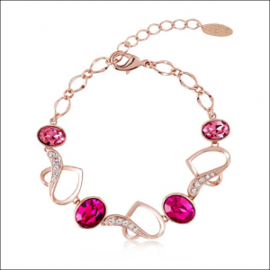 Crystal Ice Bracelet with Swarovski Elements Gold Rose 20019