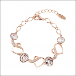 Crystal Ice Bracelet with Swarovski Elements Gold Clear 20019