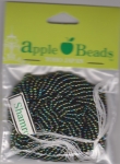 Glass Seed Beads 2.2mm Rainbow Green Pack of 6