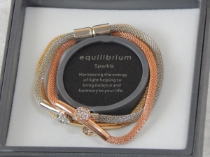 Equilibrium Bracelet Triple Mesh Round Diamante