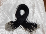 Satin Necklace Cord 2mm with Clasp Black approx. 45cm long