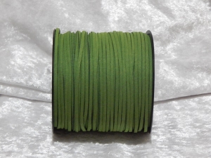 Faux Suede Cord Flat 3mm Green