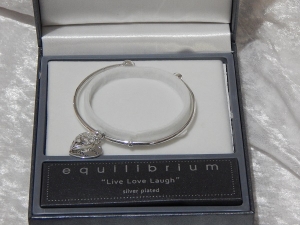 Equilibrium Bangle Inspirational Heart Open - Live