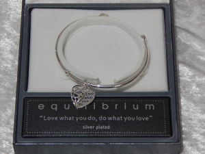 Equilibrium Bangle Inspirational Heart Open - Love