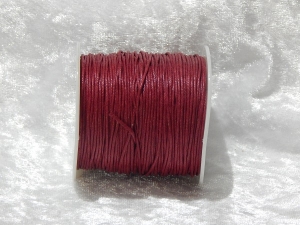 1mm Wine Red Waxed Cotton
