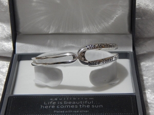 Equilibrium Bangle Inspirational Sentiment - Life