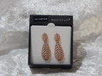 Equilibrium Earrings Rose Gold Plated - Leaves