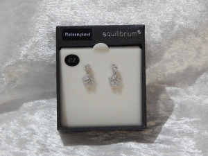 Equilibrium Earrings Platinum Plated - Flower