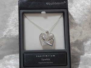 Equilibrium Necklace Sentiment Heart - Sparkle