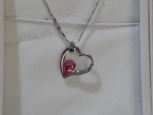 Crystal Ice Necklace with Swarovski Elements Heart Rose 10022