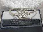 Equilibrium Bangle Matt Tree of Life Silver