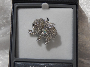 Equilibrium Glamour Brooch - Silver Elephant