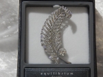 Equilibrium Glamour Brooch - Silver Large Leaf