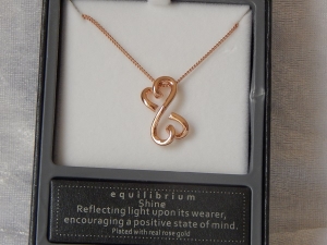 Equilibrium Necklace Loving Hearts Rose Gold