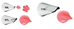 Wilton Tip Left Handed Petal Tip Set 3pc