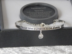 Pure Elegance Charm Bangle Silver Plate - Happy