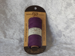 Hemp Cord Spool 50gm Dark Purple 1mm