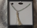 Equilibrium Necklace Beaded Tassel Long Amazonite