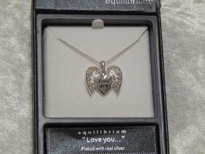 Equilibrium Necklace Open Filigree Heart - Love You