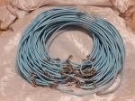 3mm Light Blue Leather Necklace Cord 