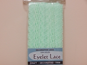 Eyelet Lace Pack of 15m Mint
