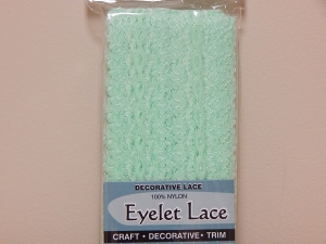 Eyelet Lace Pack of 15m Mint