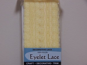 Eyelet Lace Pack of 15m Lemon