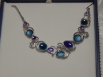 Equilibrium Necklace Blue Ocean Ovals