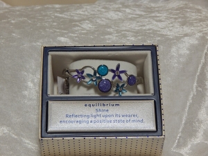 Equilibrium Bracelet Blue Ocean Flowers