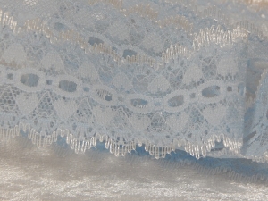 Feather Edge Eyelet Lace Per Meter 38mm Sky Blue