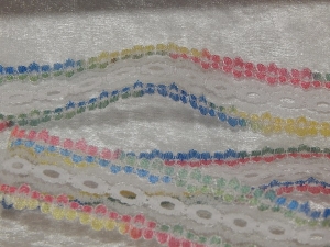 Flower Edge Eyelet Lace Per Meter 25mm Multi