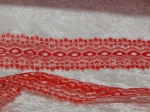 Flower Edge Eyelet Lace Per Meter 30mm Red
