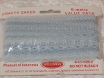 Flower Edge Eyelet Lace Pack of 5m Opal Blue
