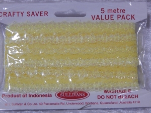 Flower Edge Eyelet Lace Pack of 5m Opal Yellow