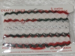 Feather Edge Eyelet Lace Pack of 5m Xmas Multi