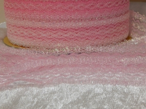 Flower Edge Eyelet Lace Per Meter 30mm Opal Pink