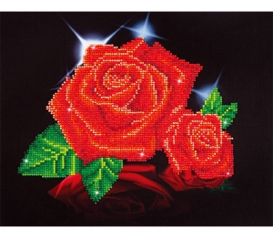 Diamond Dotz Red Rose Sparkle